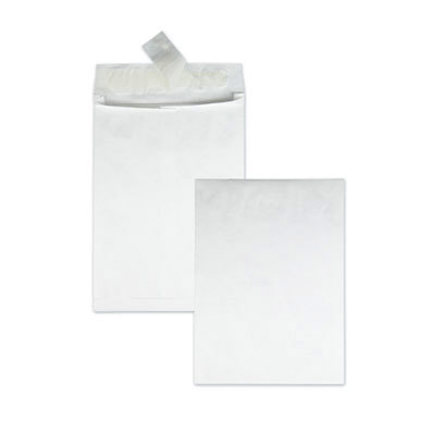 Heavyweight 18 lb Tyvek Open End Expansion Mailers, #13 1/2, Square Flap, Redi-Strip Adhesive Closure, 10 x 13, White, 100/CT
